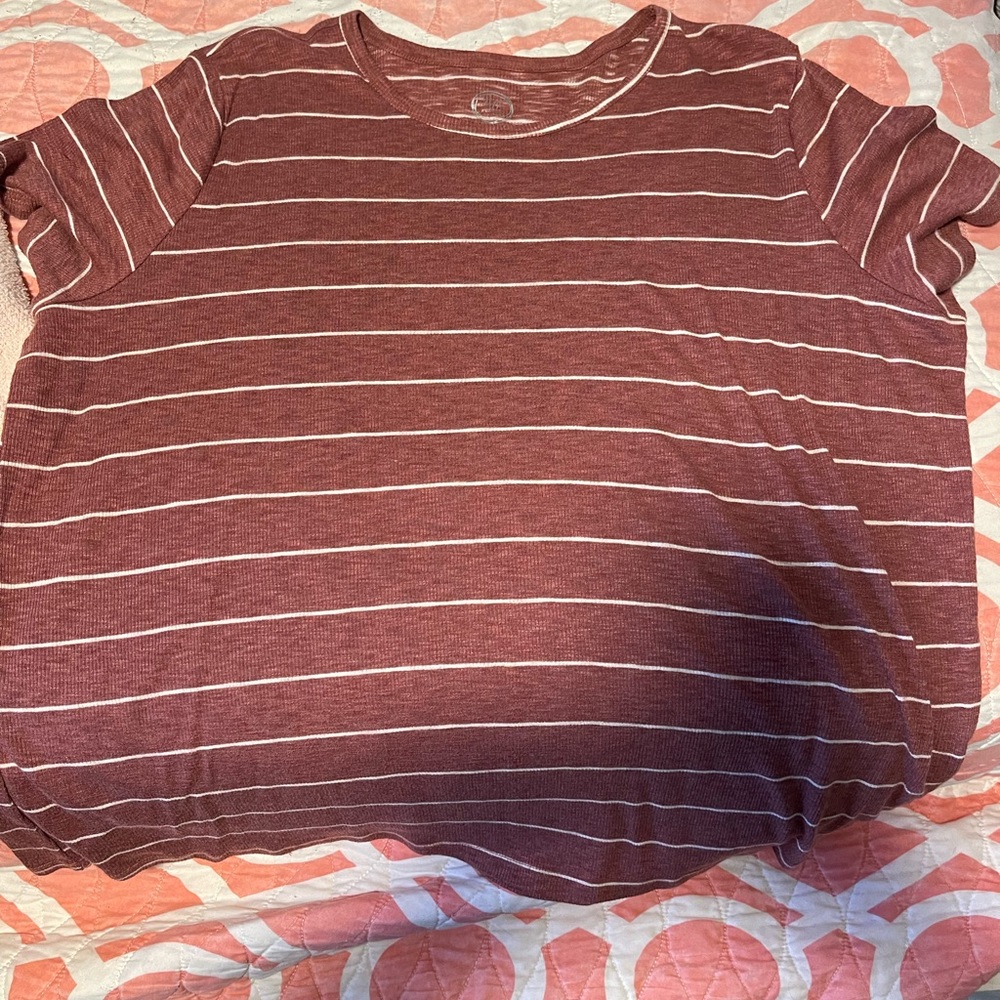 Red and white stripe shirt